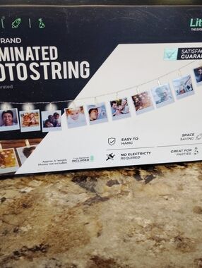 Illuminated Photo String Lights - White -